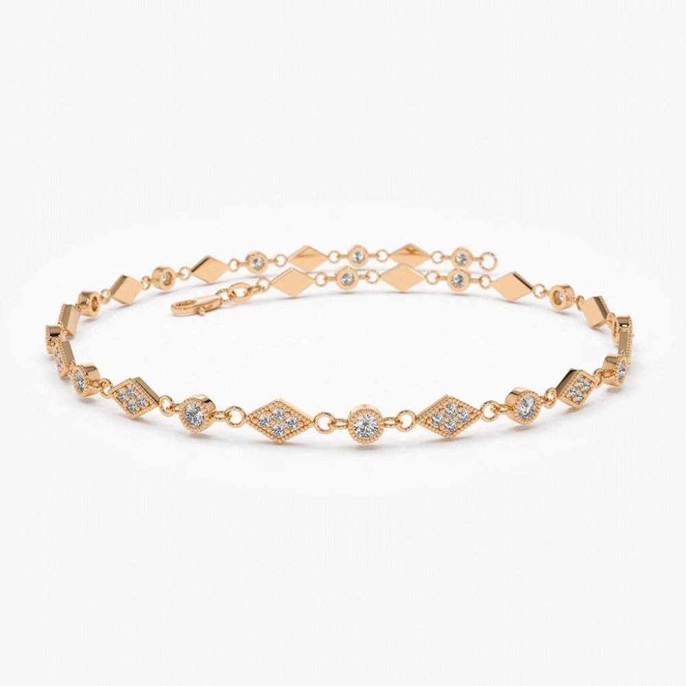 Eleanor's Charming Diamond Bracelet - Picture 1 of 2
